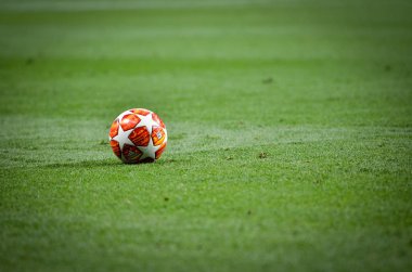 Madrid, İspanya - 01 Mayıs 2019: Şampiyonlar Ligi resmi topu 