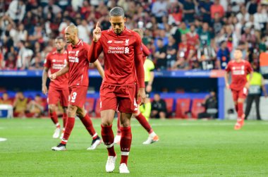 Madrid, İspanya - 01 Mayıs 2019: Virgil van Dijk oyuncusu