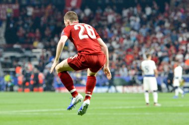 Madrid, İspanya - 01 Mayıs 2019: Andrew Robertson oyuncu 