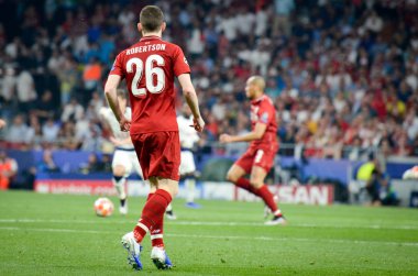 Madrid, İspanya - 01 Mayıs 2019: Andrew Robertson oyuncu 