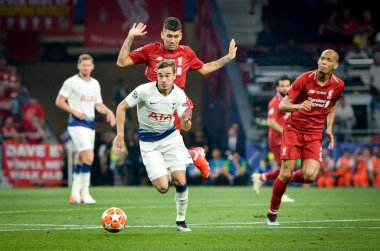 Madrid, İspanya - 01 Mayıs 2019: Harry Winks oyuncu Uefa sırasında 