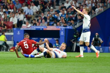 Madrid, İspanya - 01 Mayıs 2019: Harry Kane, Uefa C.