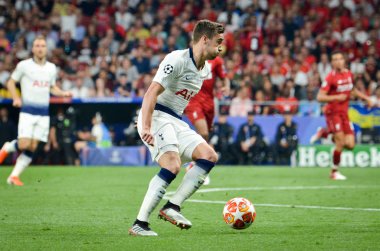 Madrid, İspanya - 01 Mayıs 2019: Harry Winks Uefa Champio sırasında