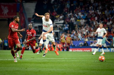 Madrid, İspanya - 01 Mayıs 2019: Christian Eriksen Uefa C sırasında