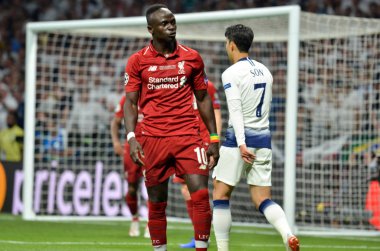 Madrid, İspanya - 01 Mayıs 2019: Sadio Mane Uefa Şampiyonu