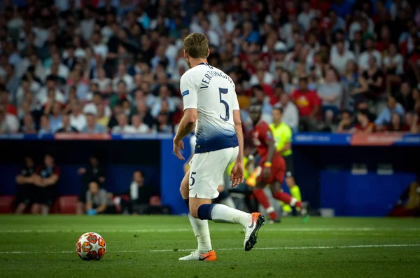 Madrid, Spain - 01 MAY 2019: Jan Vertonghen player during the UE — Stock Photo, Image