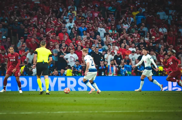Madrid, Spanien-01 maj 2019: Christian Eriksen spelare under — Stockfoto