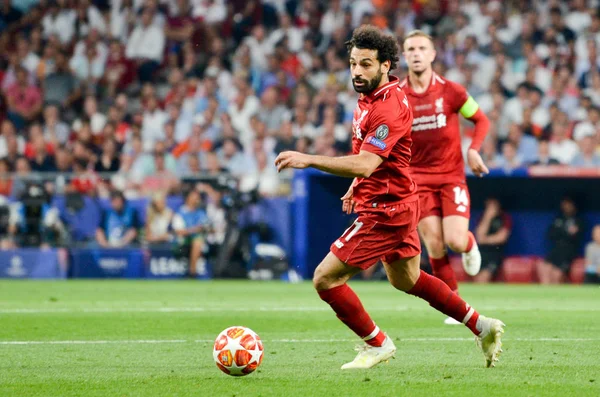 Madrid, Espanha - 01 MAIO 2019: Jogador Mohamed Salah durante a UEF — Fotografia de Stock