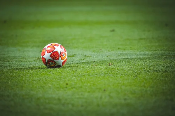 stock image Madrid, Spain - 01 MAY 2019: The official ball of the Champions 