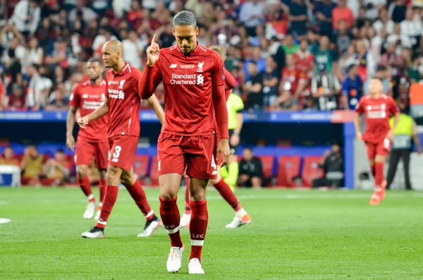 Madrid, Spanyolország-01 május 2019: Virgil van Dijk játékos az U — Stock Fotó
