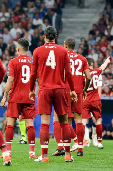 Madrid, Espanha - 01 MAIO 2019: Jogador de futebol durante a UEFA Cha — Fotografia de Stock