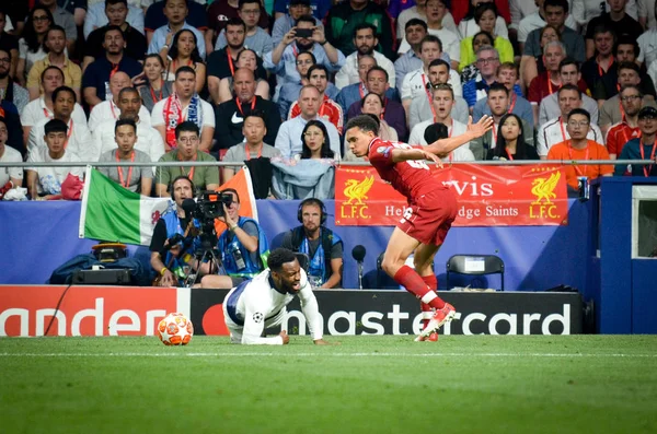 Madrid, Spanje-01 mei 2019: Trent Alexander-Arnold speler Durin — Stockfoto