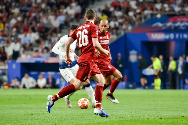 Madrid, Španělsko-01 květen 2019: Andrew Robertson, hráč na — Stock fotografie
