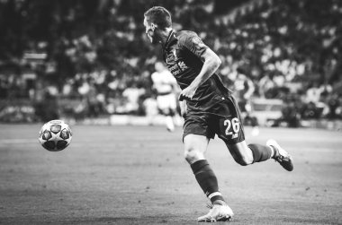 Madrid, İspanya - 01 Mayıs 2019: Andrew Robertson oyuncu 