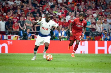 Madrid, İspanya - 01 Mayıs 2019: Moussa Sissoko ue sırasında oyuncu