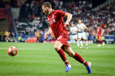 Madrid, İspanya - 01 Mayıs 2019: Andrew Robertson oyuncu 