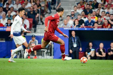 Madrid, İspanya - 01 Mayıs 2019: Uefa Şampiyonluğu sırasında Heung-min Son
