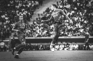 Madrid, İspanya - 01 Mayıs 2019: Virgil van Dijk oyuncusu