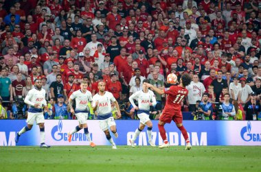 Madrid, İspanya - 01 Mayıs 2019: Uef sırasında Mohamed Salah oyuncu