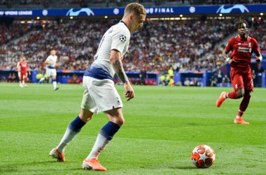 Madrid, İspanya - 01 Mayıs 2019: Kieran Trippier oyuncusu