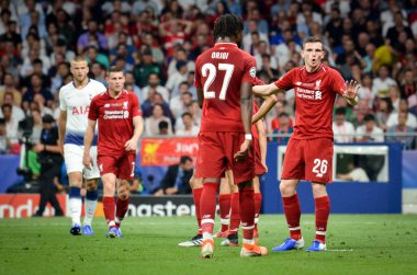 Madrid, İspanya - 01 Mayıs 2019: Divock Origi futbolcu