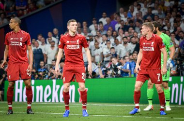 Madrid, İspanya - 01 Mayıs 2019: Uefa Cha sırasında futbolcu