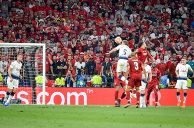 Madrid, İspanya - 01 Mayıs 2019: Uefa Cha sırasında futbolcu