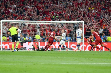 Madrid, İspanya - 01 Mayıs 2019: Fabinho oyuncusu Uefa Cham sırasında