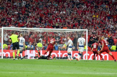 Madrid, İspanya - 01 Mayıs 2019: Uefa Cha sırasında futbolcu