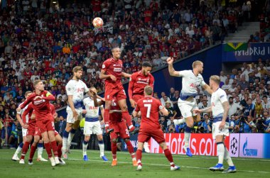 Madrid, İspanya - 01 Mayıs 2019: Uefa Cha sırasında futbolcu