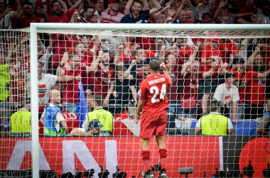 Madrid, İspanya - 01 Mayıs 2019: Rhian Brewster galibiyetlerini kutladı