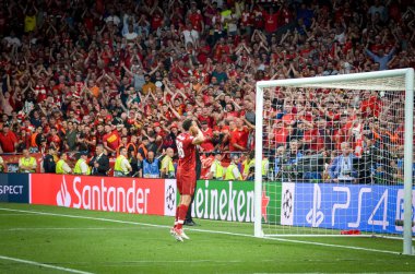 Madrid, İspanya - 01 Mayıs 2019: Trent Alexander-Arnold