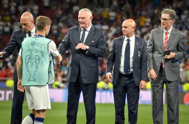 Madrid, İspanya - 01 Mayıs 2019: Tottenham Futbolcuları Finali Aldı
