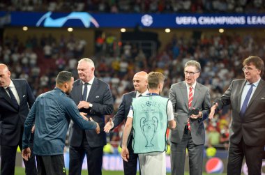 Madrid, İspanya - 01 Mayıs 2019: Tottenham Futbolcuları Finali Aldı