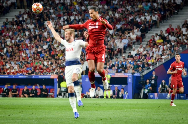 Madryt, Hiszpania-01 maj 2019: Virgil van Dijk podczas UEFA ch — Zdjęcie stockowe