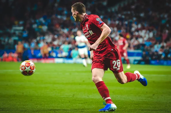 Madrid, España - 01 MAYO 2019: Andrew Robertson jugador durante el — Foto de Stock