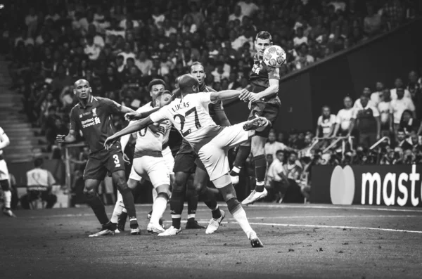 Madrid, España - 01 MAYO 2019: Lucas Moura durante la UEFA — Foto de Stock