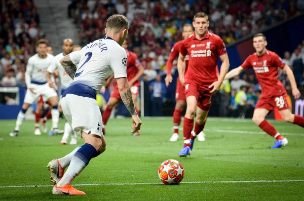 Madrid, Spanyolország-01 május 2019: Kieran Trippier során az UEFA CH — Stock Fotó