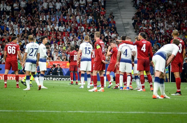 Madrid, Spanje-01 mei 2019: voetballer tijdens de UEFA Cha — Stockfoto