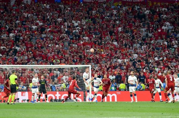 Madrid, İspanya - 01 Mayıs 2019: Uefa Cha sırasında futbolcu — Stok fotoğraf