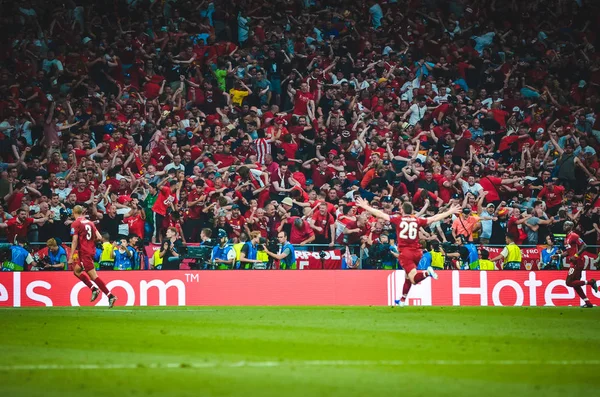 Madrid, Spain - 01 MAY 2019: Andrew Robertson player during the — Stock Photo, Image