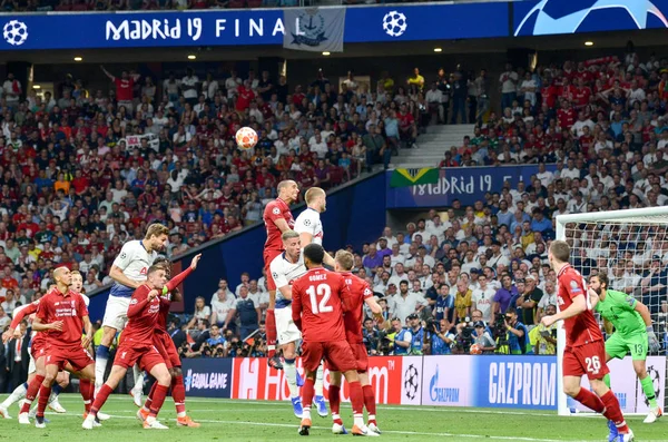 Madrid, Espanha - 01 MAIO 2019: Jogador de futebol durante a UEFA Cha — Fotografia de Stock