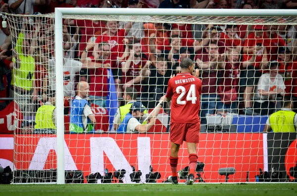 Madryt, Hiszpania-01 maj 2019: Rhian Brewster świętować ich Winn — Zdjęcie stockowe