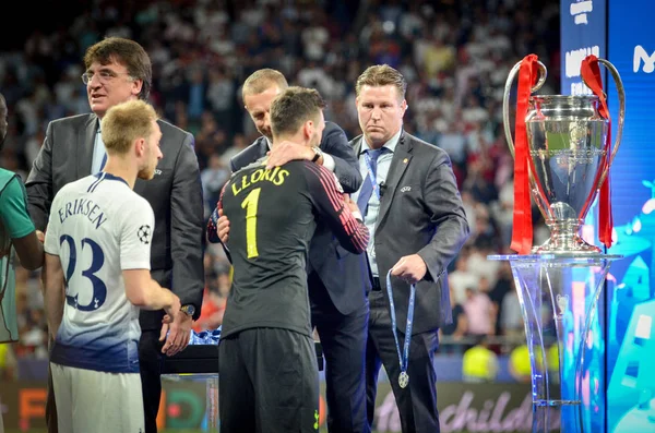Madrid, Spanien-01 maj 2019: Tottenham fotbollsspelare får Final — Stockfoto