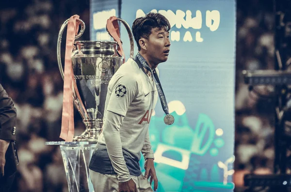 Madrid, Spanyol - 01 Mei 2019: Heung-min Son dan Tottenham Footbal — Stok Foto