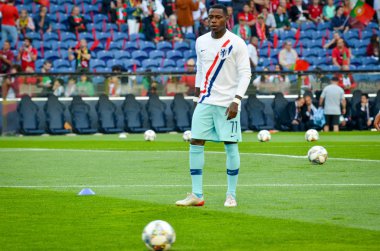 Porto, Portuglal - 09 Haziran 2019: Quincy Promes oyuncu sırasında t