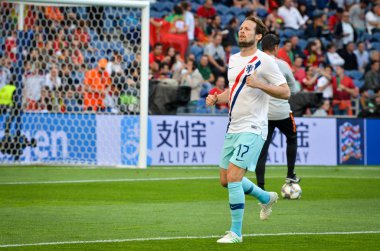 Porto, Portuglal - 09 Haziran 2019: Daley Blind oyuncu sırasında 