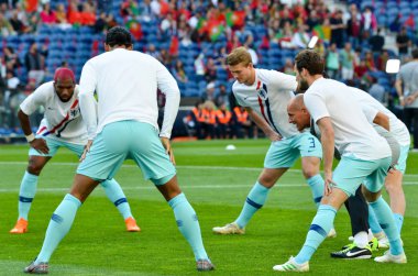 Porto, Portuglal - 09 Haziran 2019: Futbolcuların eğitimi