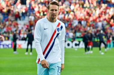 Porto, Portuglal - 09 Haziran 2019: Luuk de Jong oyuncu sırasında