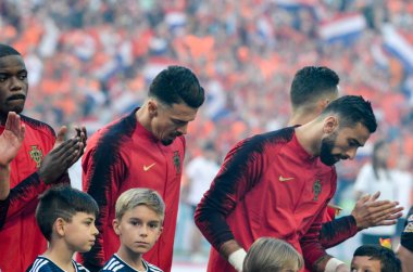 Porto, Portuglal - 09 Haziran 2019: Portekiz Milli Takımı teşekkür 